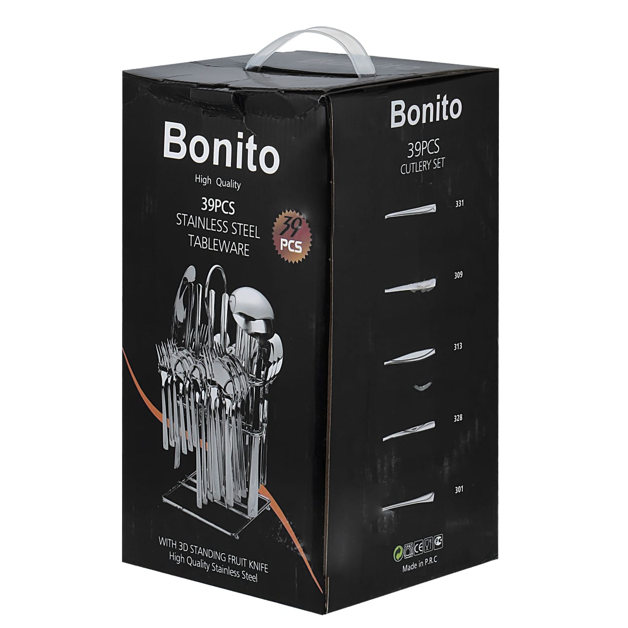 39 Pcs Bonito Stainless Steel Cutlery Set-Sliver(SA2405-01) Apricot