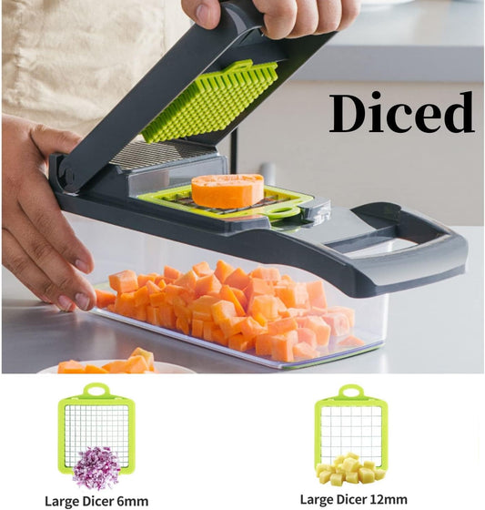 14PCs Multi-functional Food Chopper with Large Container-SA2411-48 Spice and sugar Jar Apricot