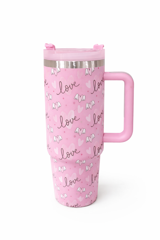Stanley Quencher H2.0 FlowState™ Tumbler 40 OZ-1200ML-LOVE(PINK) Tumbler Apricot