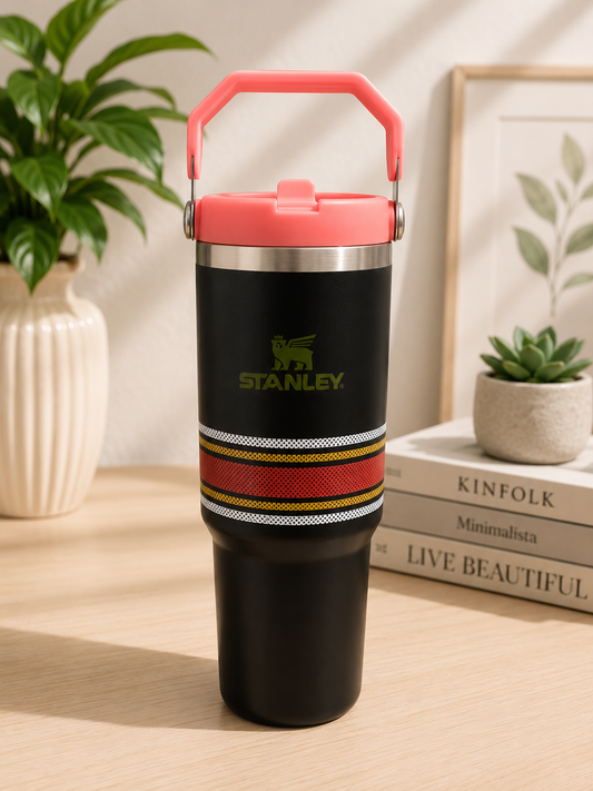 Stanley Quencher H2.0 FlowState™ Tumbler 40 OZ-900ML- Orange(stripes) Tumbler Apricot