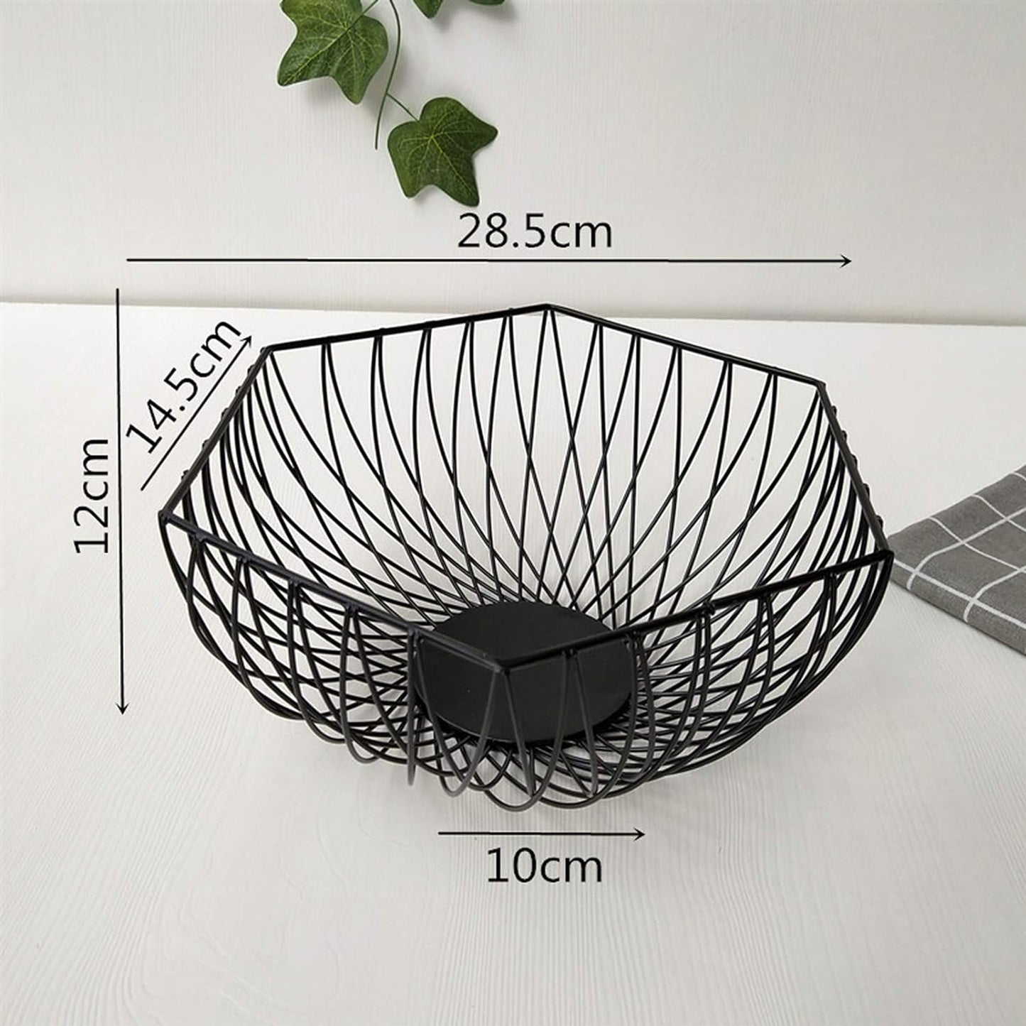 Hexagonal Iron Fruit Basket-(5330) Black Apricot