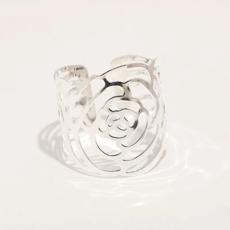 Napkin Holder Rings-Hollow(Sliver) Kitchen Apricot