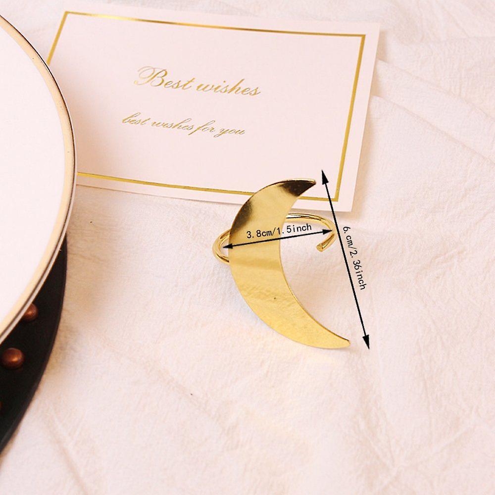 Napkin Holder Rings-Moon(Gold) Kitchen Apricot