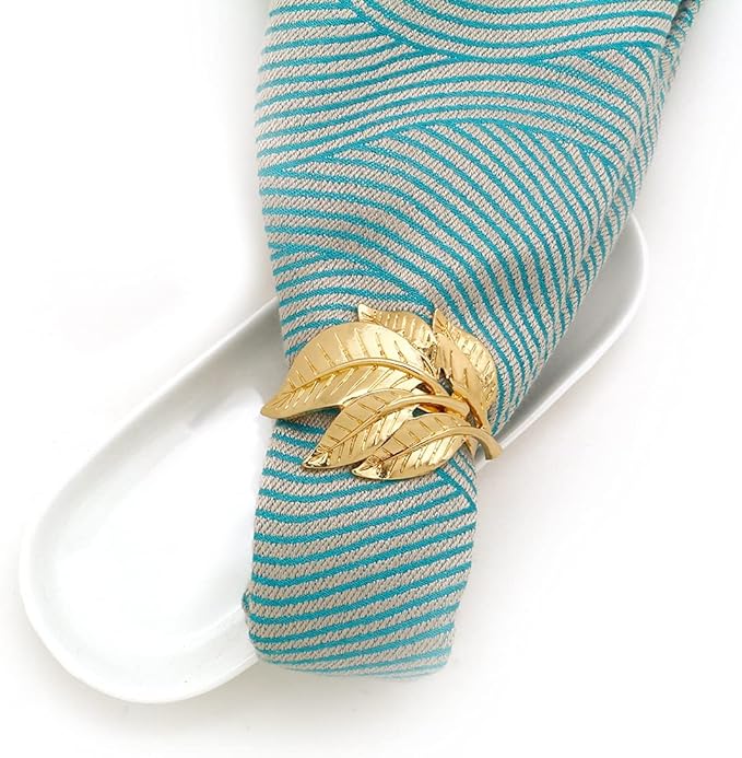 Napkin Holder Rings-Multi Patels(Gold) Kitchen Apricot