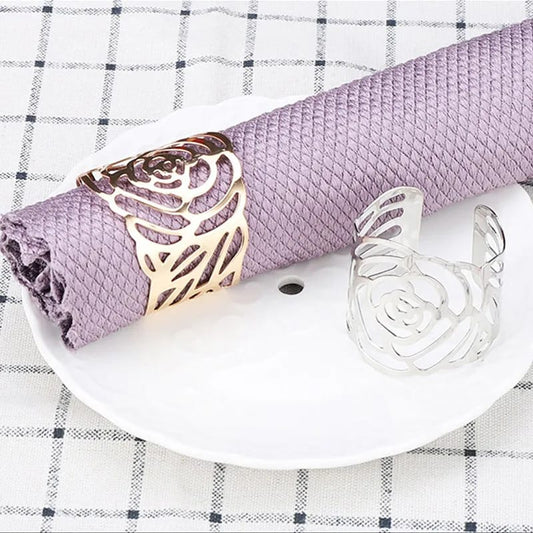 Napkin Holder Rings-Silver Guaz Kitchen Apricot