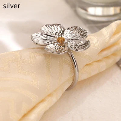 Napkin Holder Rings-Sliver Jasmin Kitchen Apricot