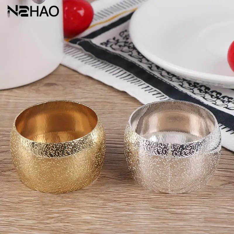 Napkin Holder Rings-Sliver Rings Kitchen Apricot