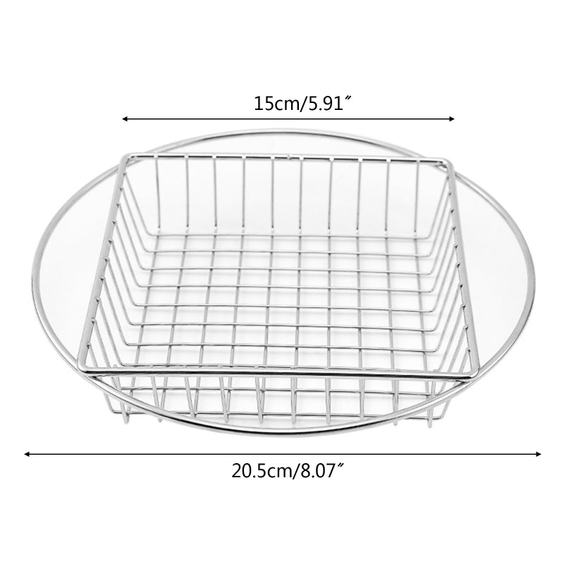 Stainless Steel Top Square Top Round Snack 5650Basket-Black Apricot