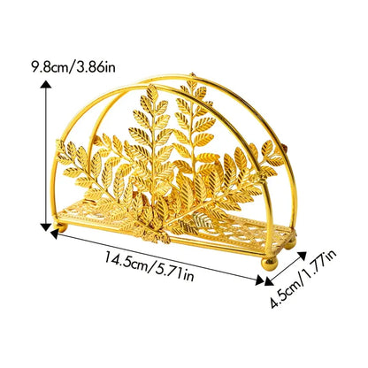 Metallic Napkins & Tissue Holder-Wheat(SA2408-133) Tissue Box Apricot