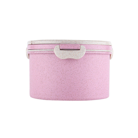 2 Layer Microwave Cycle Lunch14362 Box(SA2405-06)-Off White Over Pink  Apricot   
