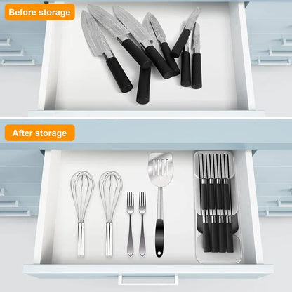 2 Tier Knife Organizer(SA2405-71)-Black Apricot