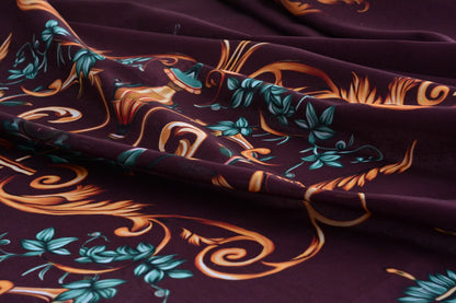 6 & 8 Seater Digital Printed Table Cover(4446)-TB30 Table Cover Apricot   