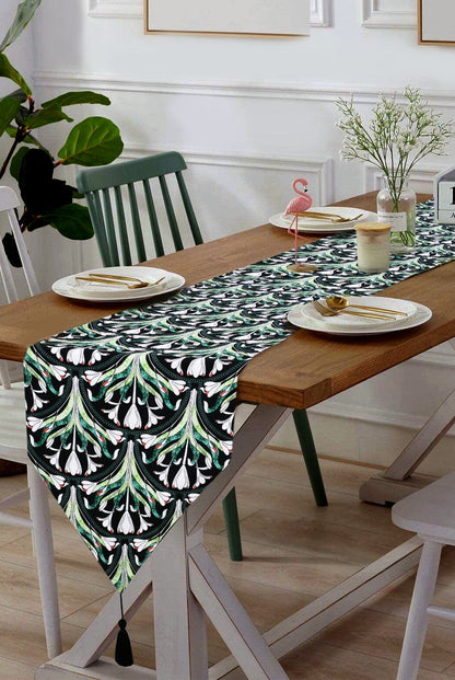 6 & 8 Seater Dining Table Runner-Art  Neauveau Table Runners Apricot   