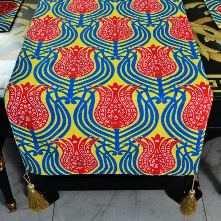 6 Seater Dining Table Runner Set(4617)- TRS03 Table Runners Apricot   