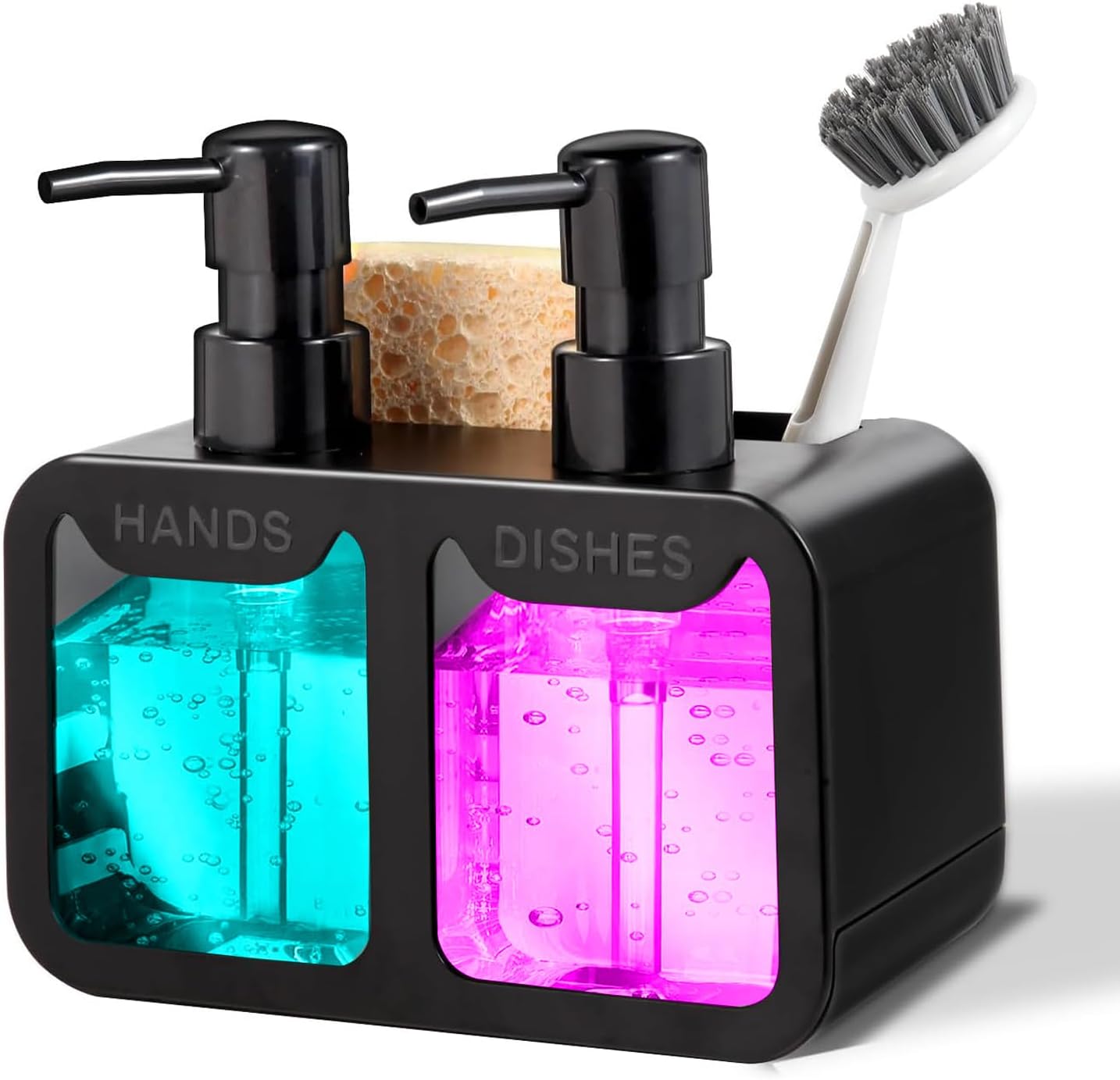 4-in-1 Kitchen Soap Dispenser Set (SA2510-012) cutlery holder Apricot