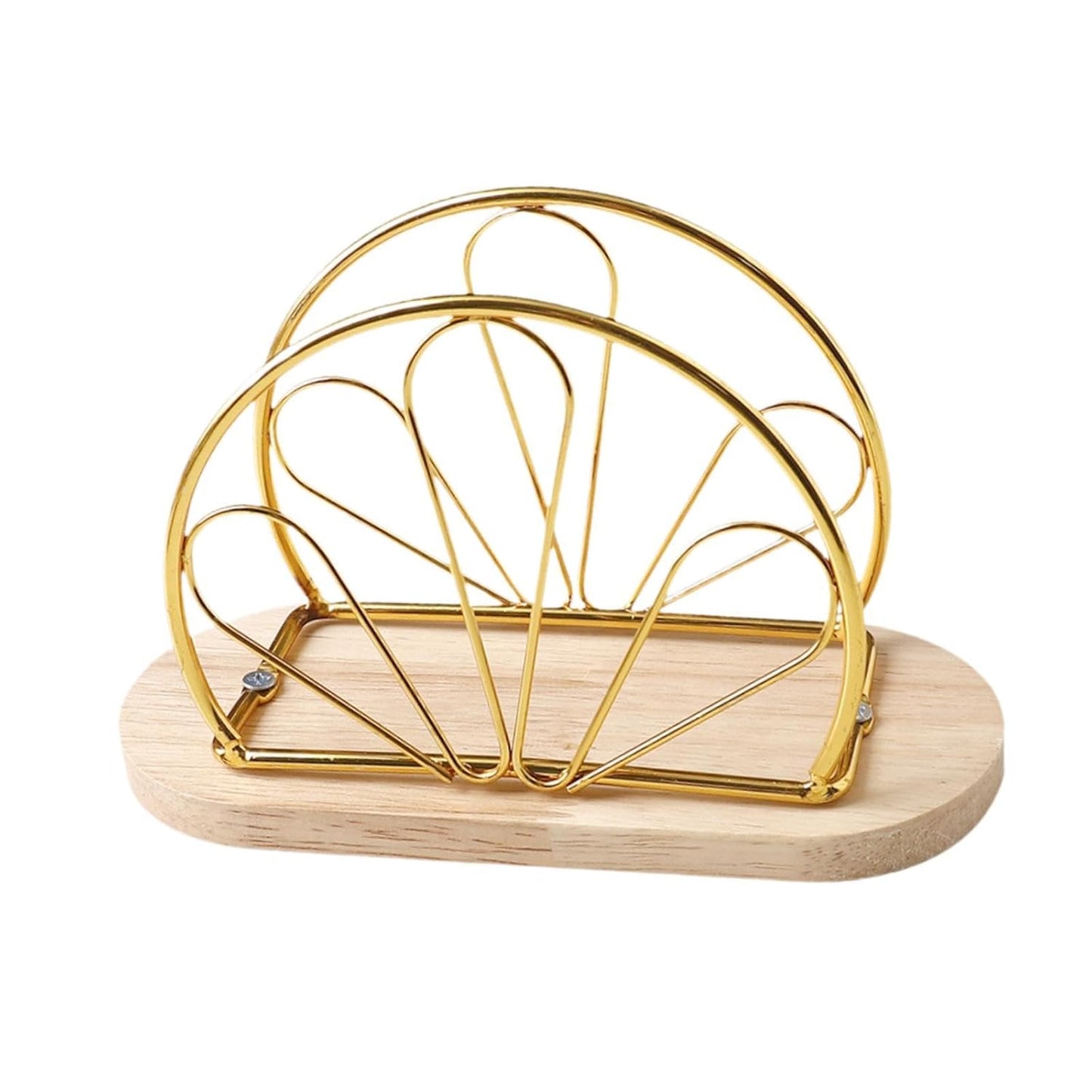 Metallic Napkins & Tissue Holder-Flowers(SA2408-132) Tissue Box Apricot