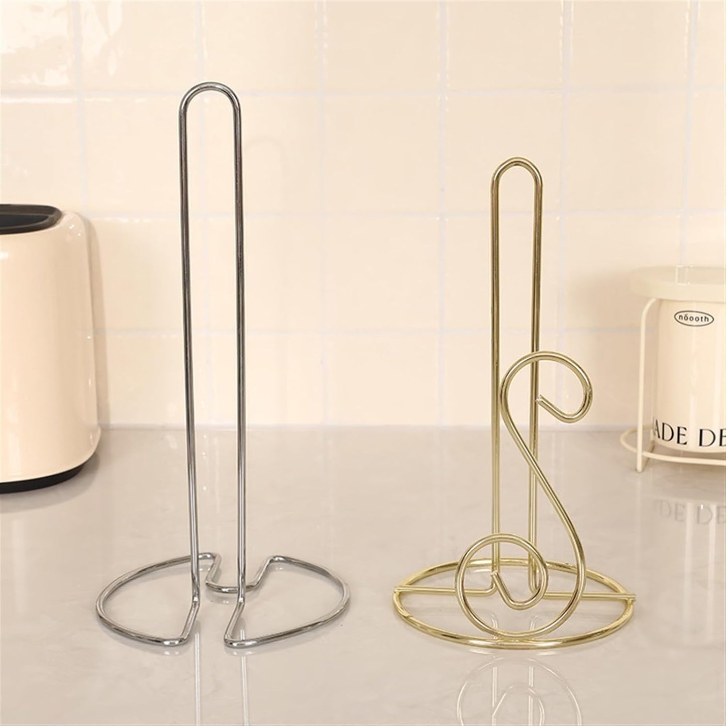 Stainless Steel Tissue Roll Holder-Music Tissue Box Apricot
