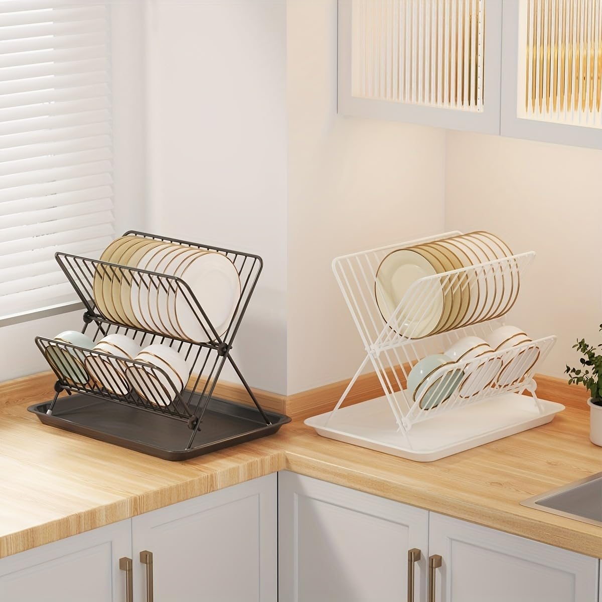 2 Tier Dish Drainers (SA2510-043) Dish Rack Apricot