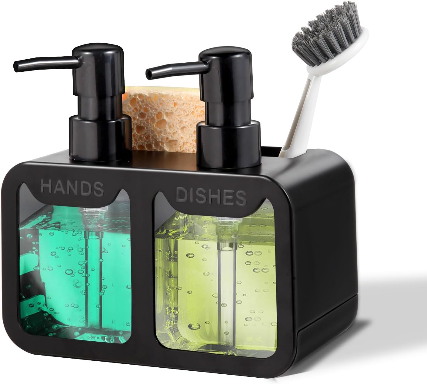 4-in-1 Kitchen Soap Dispenser Set (SA2510-012) cutlery holder Apricot
