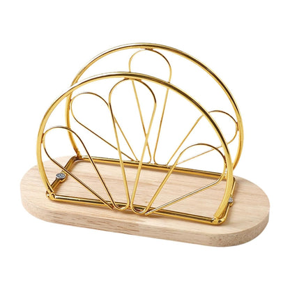 Metallic Napkins & Tissue Holder-Flowers(SA2408-132) Tissue Box Apricot