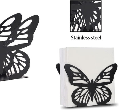 Metallic Napkins & Tissue Holder-Butterfly(SA2408-129) Tissue Box Apricot