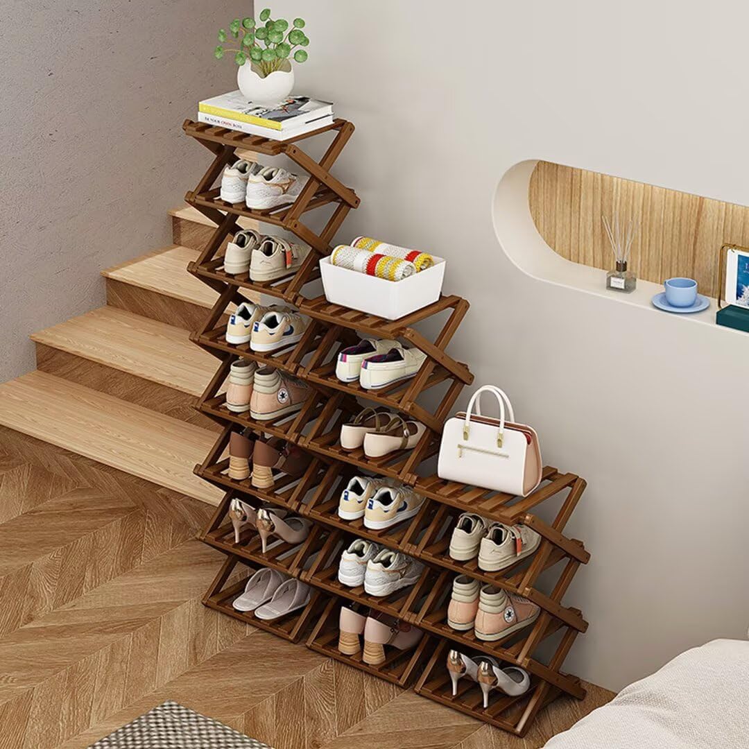 5 Tier Bamboo Shoe Rack (SA2510-053) Storage Organizer Apricot