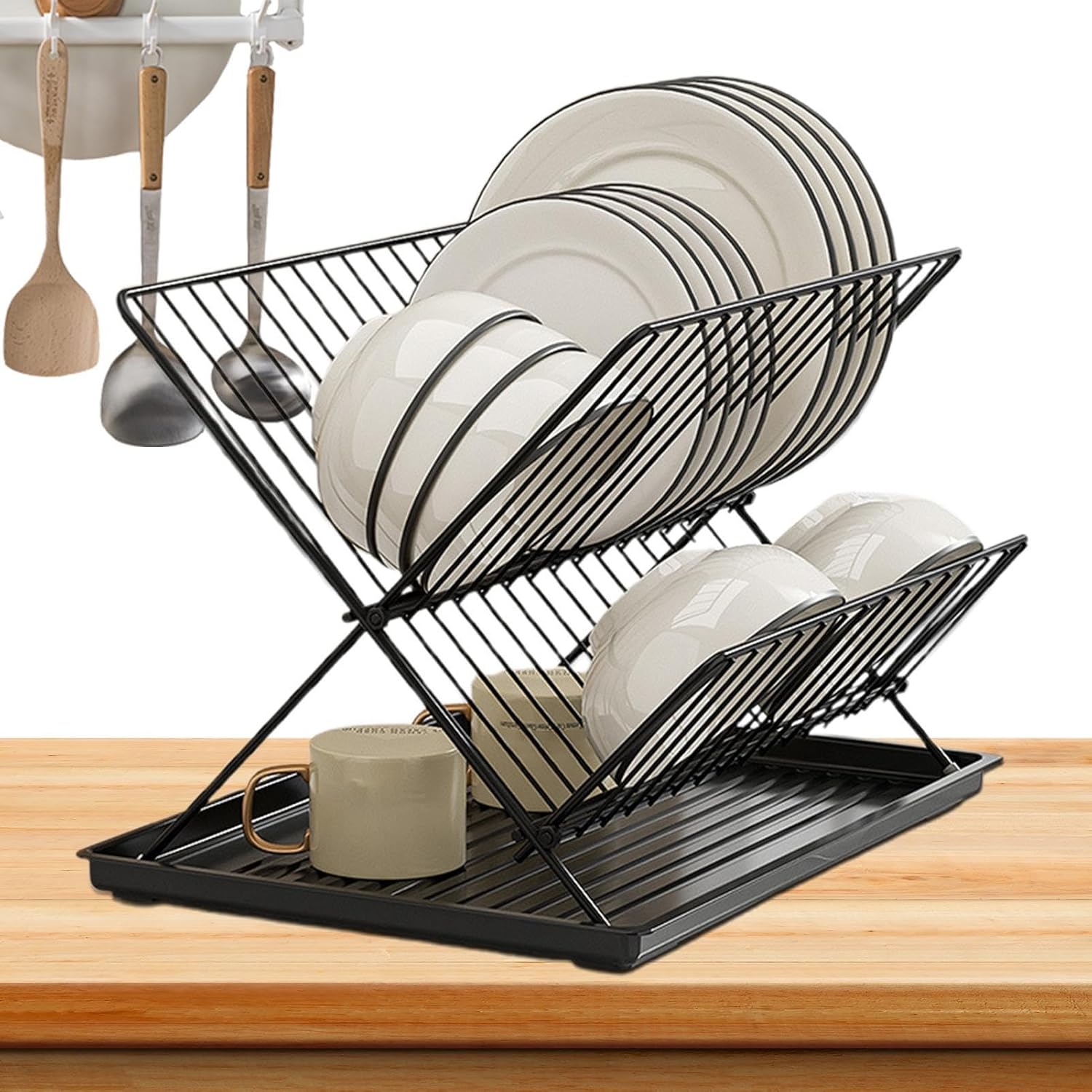 2 Tier Dish Drainers (SA2510-043) Dish Rack Apricot