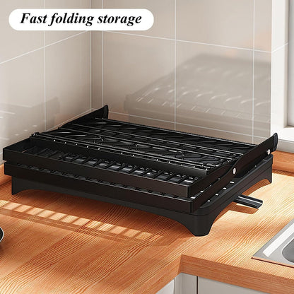 2-Tier Foldable Dish Drying Rack (SA2510-046) Dish Rack Apricot