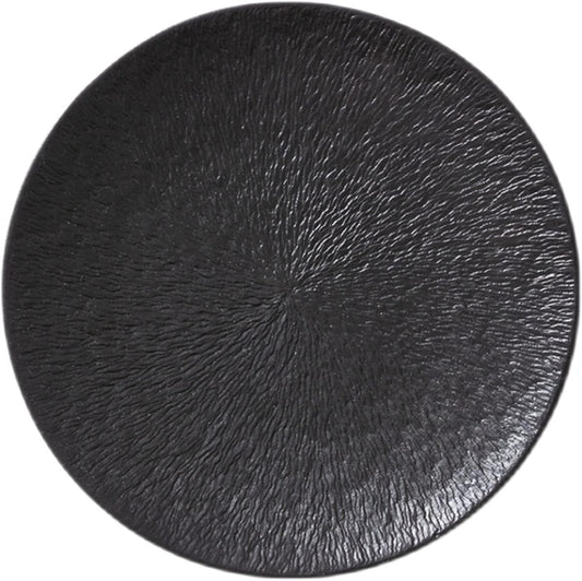 6 Creative Dining Plate with Stone Texture Pattern-Black cooking set Apricot