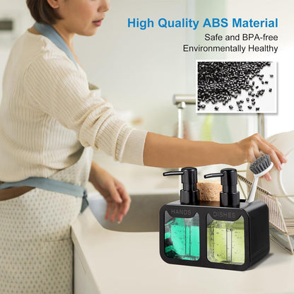 4-in-1 Kitchen Soap Dispenser Set (SA2510-012) cutlery holder Apricot