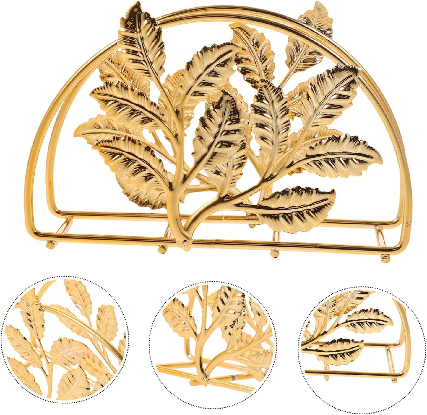 Metallic Napkins & Tissue Holder-Wheat(SA2408-133) Tissue Box Apricot