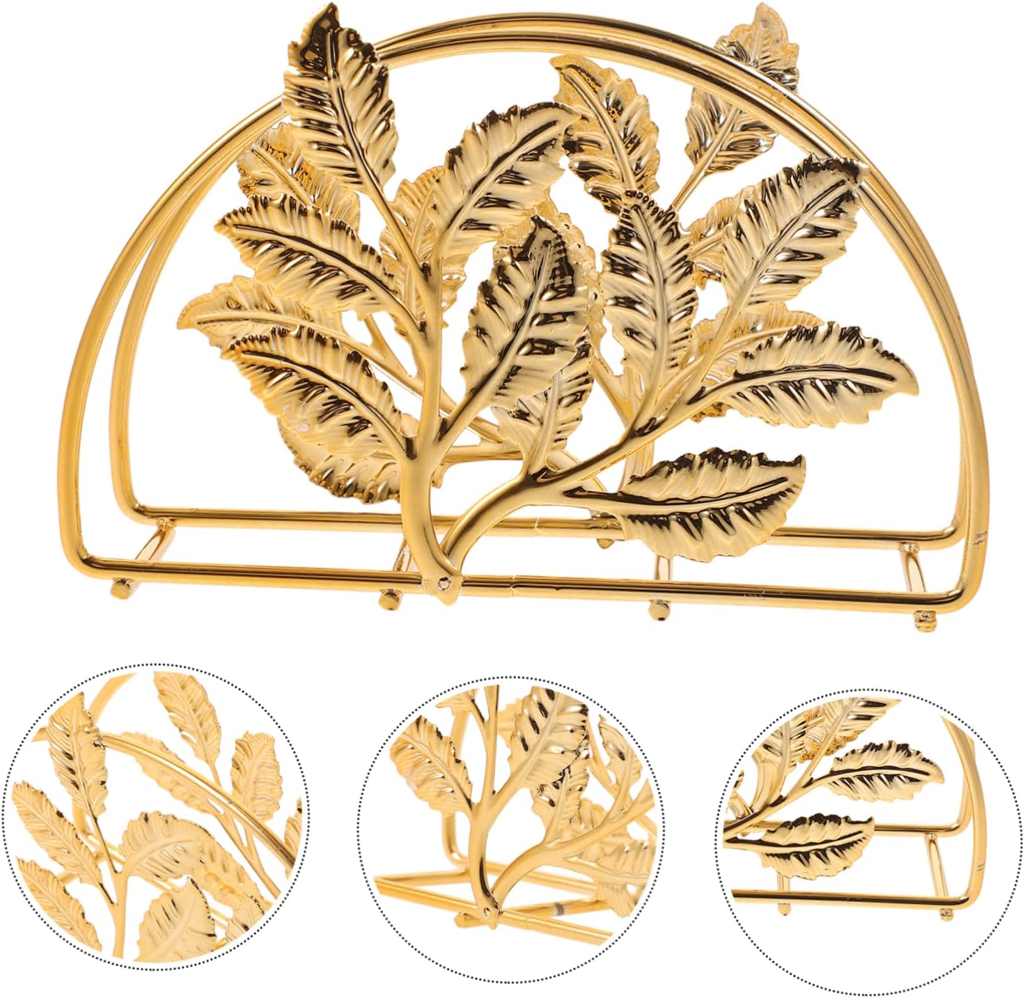 Metallic Napkins & Tissue Holder-Wheat(SA2408-133) Tissue Box Apricot