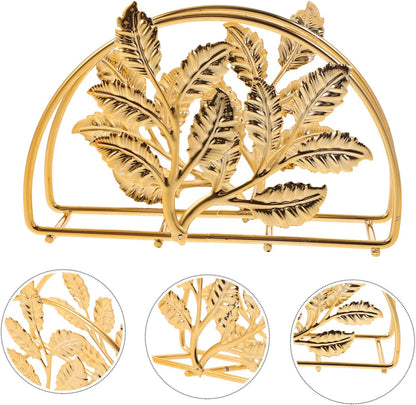 Metallic Napkins & Tissue Holder-Wheat(SA2408-133) Tissue Box Apricot