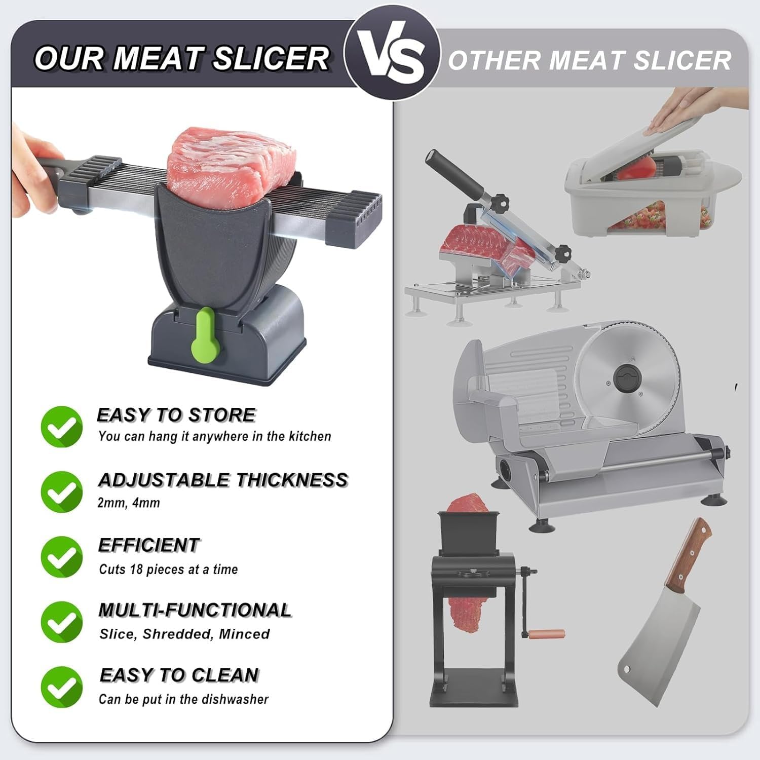 Stainless Steel Meat Slicer (SA2510-010) Spice and sugar Jar Apricot