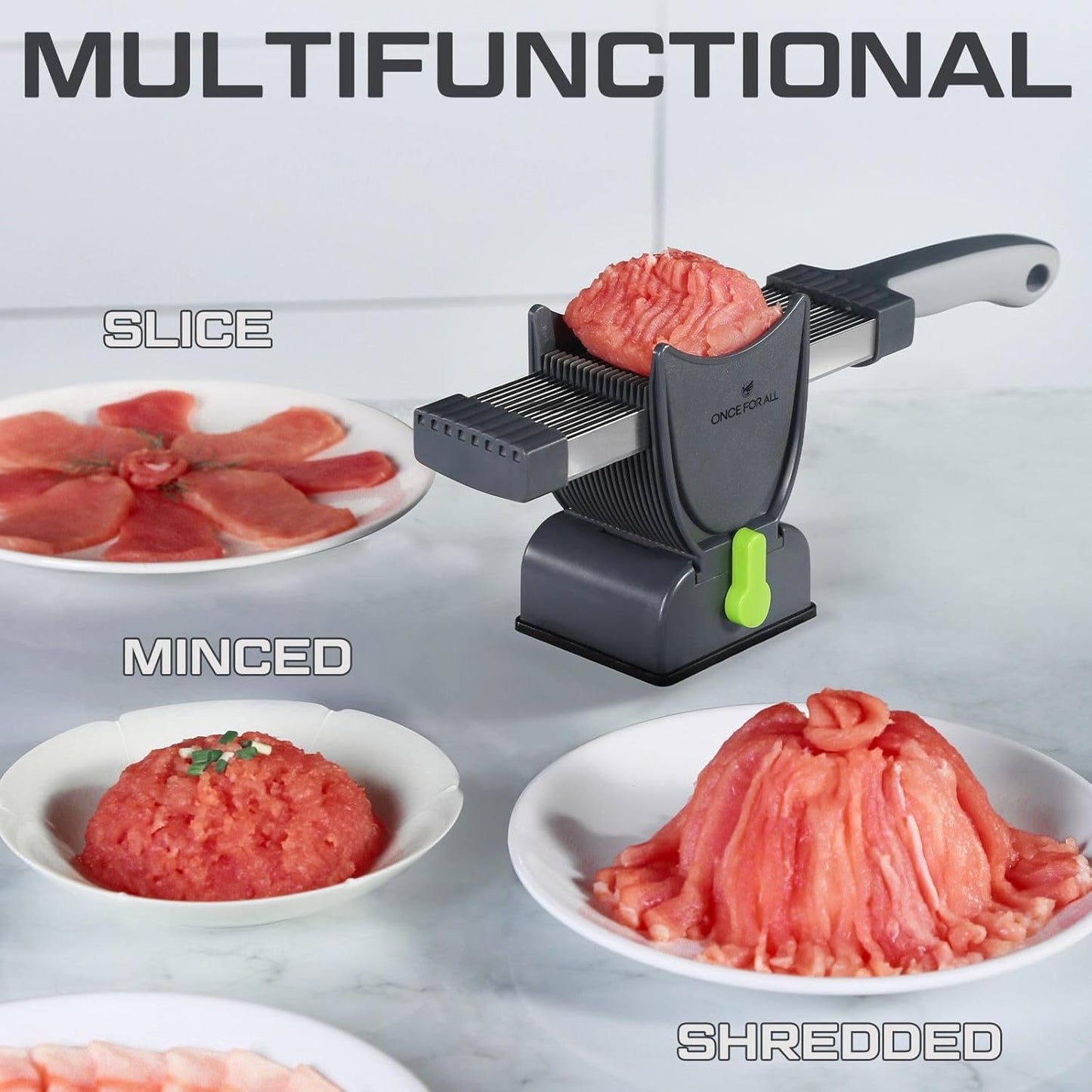 Stainless Steel Meat Slicer (SA2510-010) Spice and sugar Jar Apricot