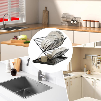 2 Tier Dish Drainers (SA2510-043) Dish Rack Apricot