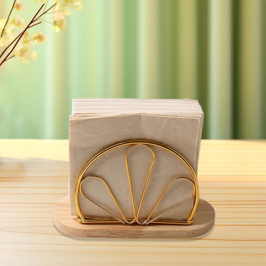 Metallic Napkins & Tissue Holder-Flowers(SA2408-132) Tissue Box Apricot