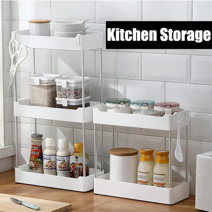 2 Tier Multi Purpose Storage Rack-SA2408-113 Bathroom Accessory Sets Apricot