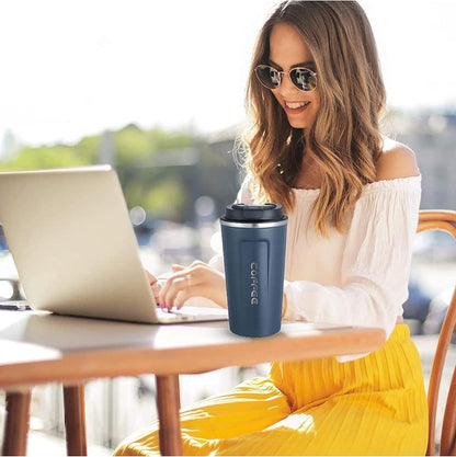 510ML Thermo Coffee Mug with Hermetic Temperature (SA2510-074)Azul Blue Tumbler Apricot