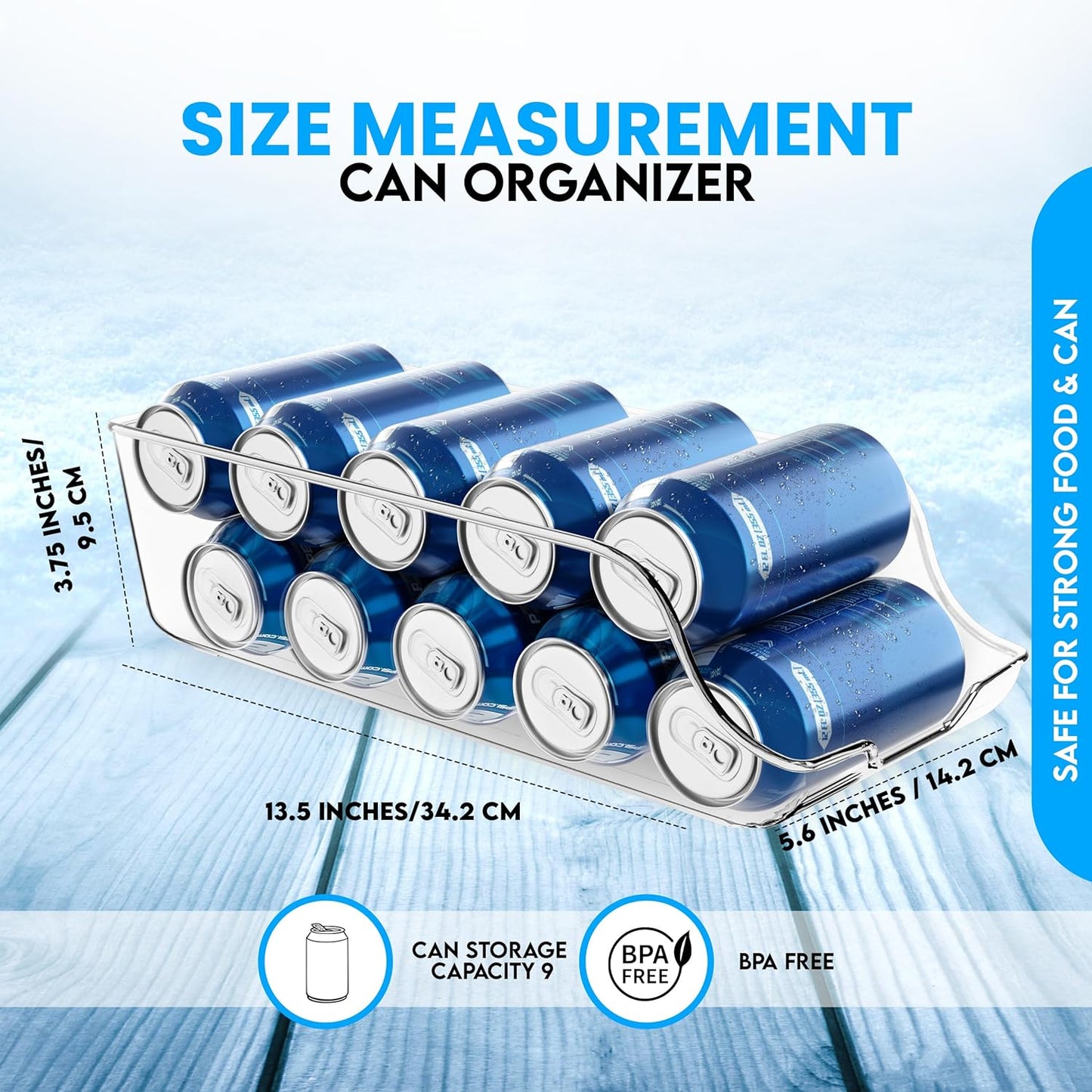 Can Organizer For Pantry/Refrigerator(SA408-290) Storage Organizer Apricot