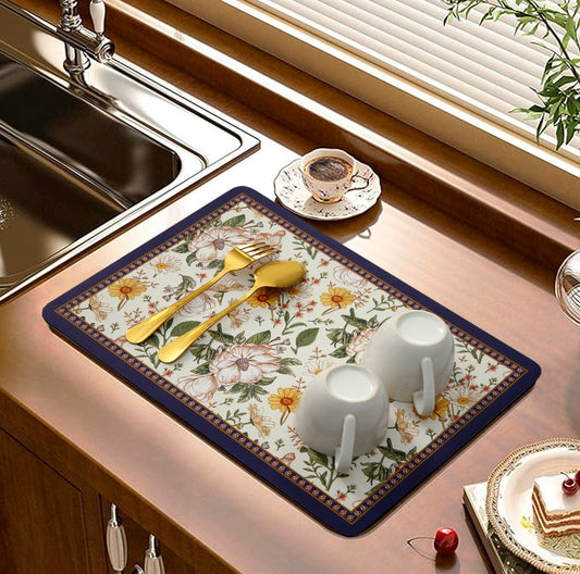 Anti Slip Dish Drying Mat-14243 Daisy Rugs Apricot   