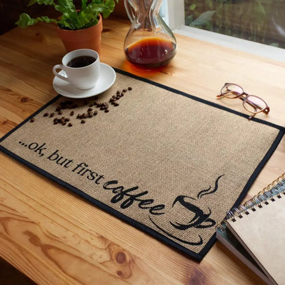 Anti Slip Dish Drying Mat 5755-Coffee Rugs Apricot