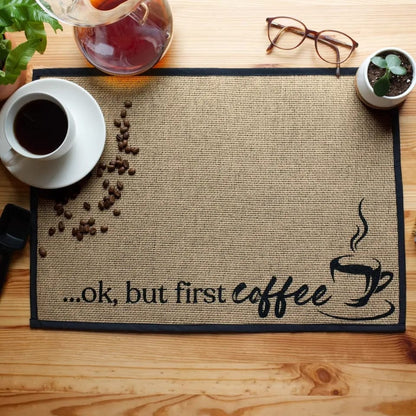 Anti Slip Dish Drying Mat 5755-Coffee Rugs Apricot