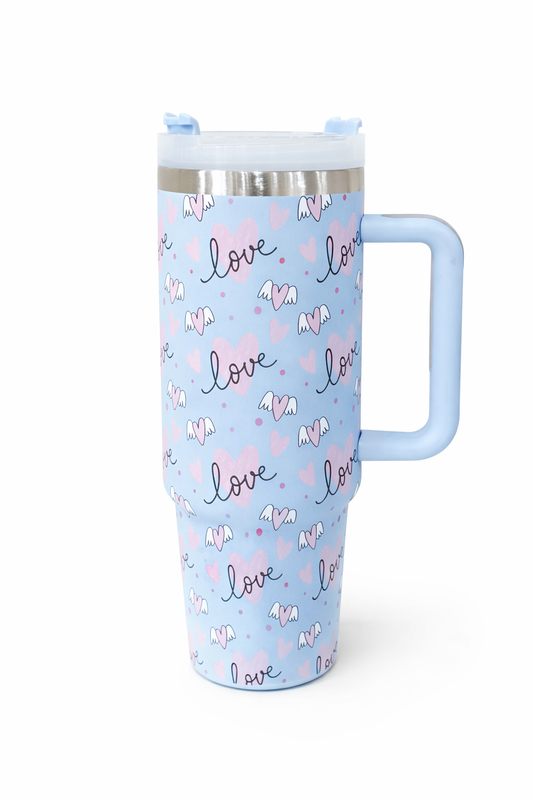 Stanley Quencher H2.0 FlowState™ Tumbler 40 OZ-1200ML-LOVE(BLUE) Tumbler Apricot