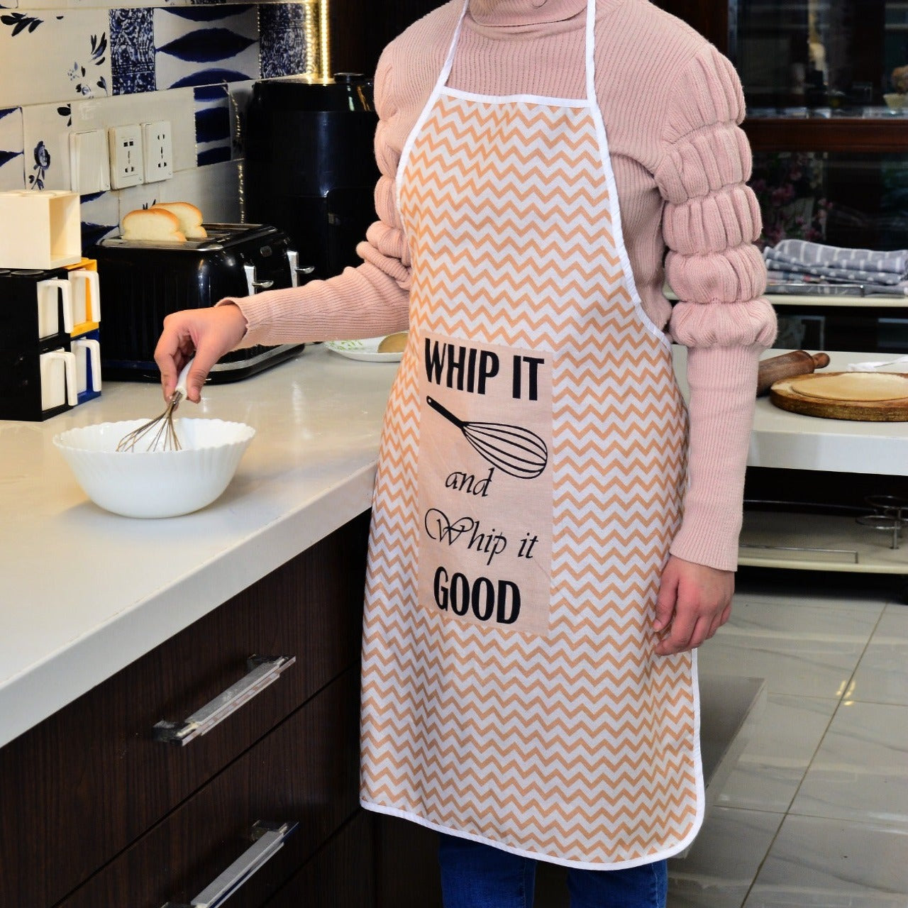 Cooking Kitchen Aprons for Women/Men-KA05  Apricot   