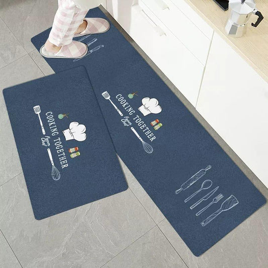 Anti slip Kitchen Floor Mat Set- KM001 Rugs Apricot