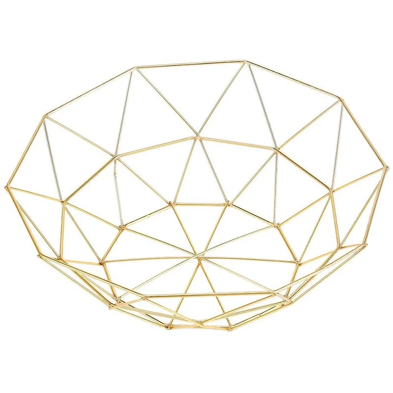 Creative Iron Fruit Basket-(5291) Golden  Apricot   