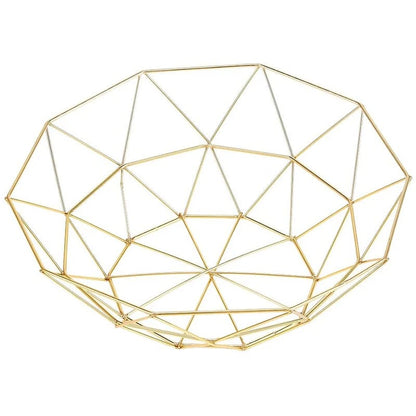 Creative Iron Fruit Basket-(5291) Golden  Apricot   