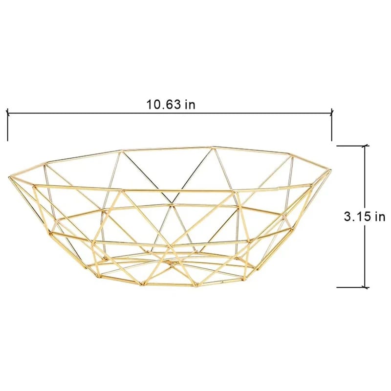 Creative Iron Fruit Basket-(5291) Golden  Apricot   