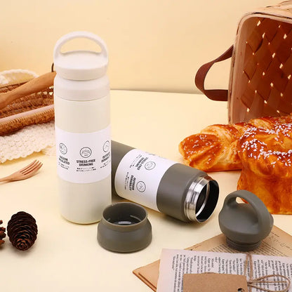 Double-Wall Stainless Steel Insulated Water Bottle(SA2408-225)-Black Apricot